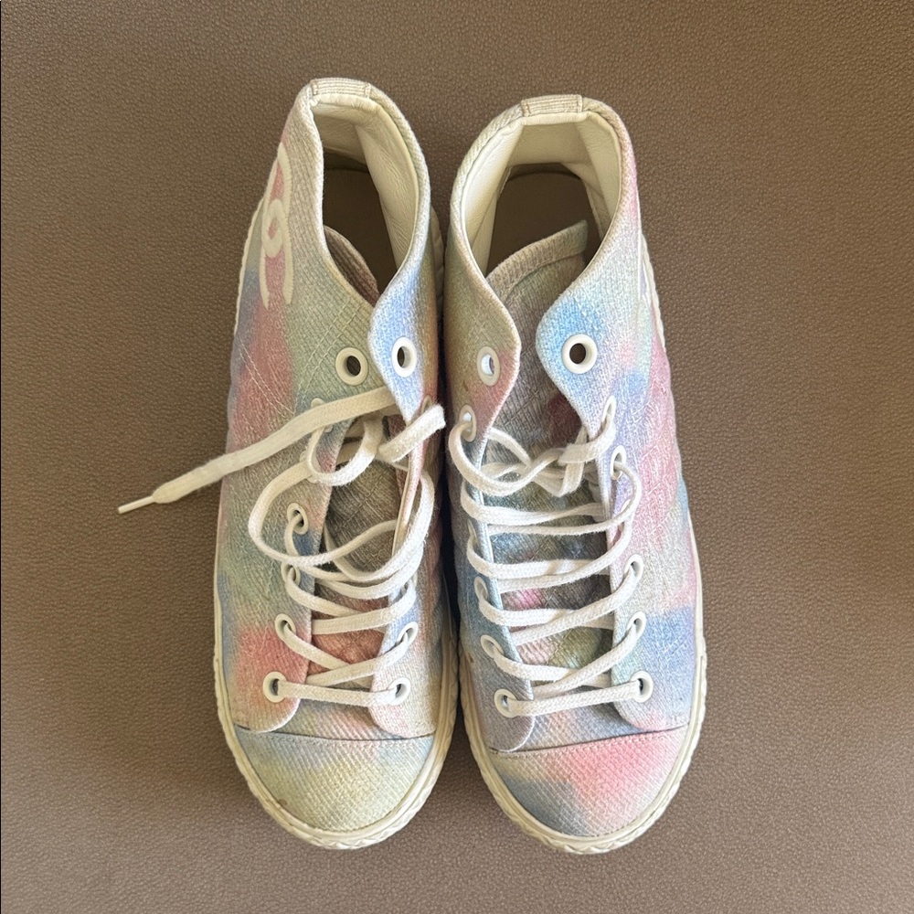 CHANEL Womens Multicolor High-Top Sneakers - Picture 5 of 7